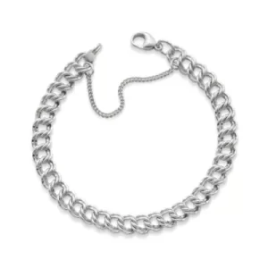 Medium Double Curb Charm Bracelet