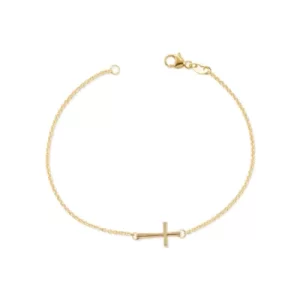 Petite Latin Cross Link Bracelet