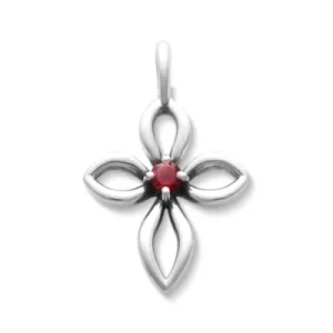 Avery Remembrance Birthstone Cross Pendant