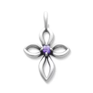 Avery Remembrance Birthstone Cross Pendant