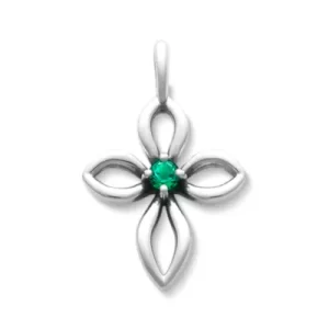 Avery Remembrance Birthstone Cross Pendant