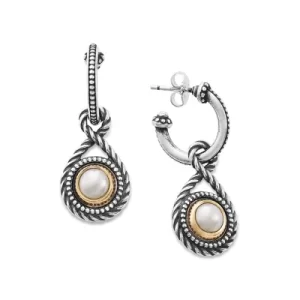 Marjan Gemstone Hoop Dangle Earrings
