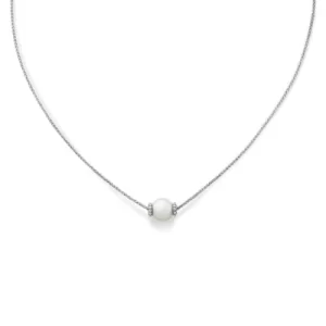 Beaded Cultured Pearl Slider Necklace
