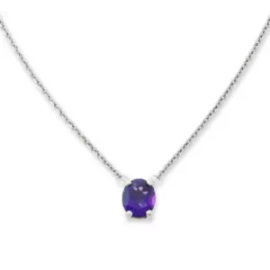 Oval Gemstone Necklace